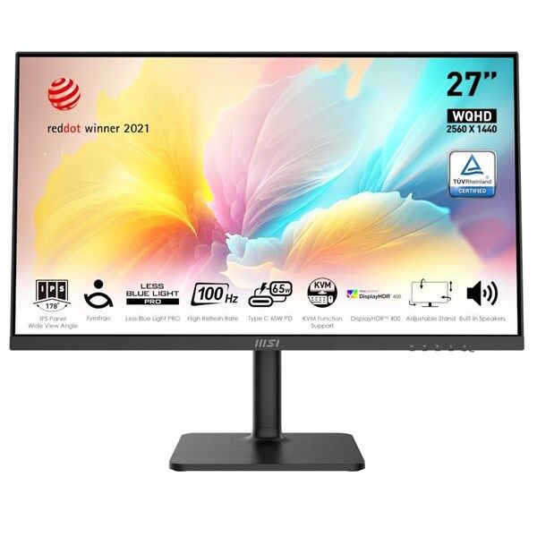 MSI 27'' IPS MODERN MD272QXP 1MS 100HZ HDMI-DP PIVOT MONİTÖR 2560X1440