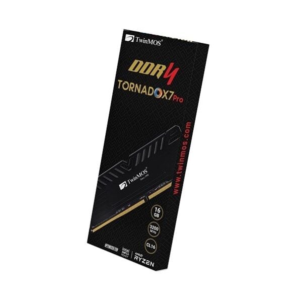 TWINMOS 16GB DDR4 3200MHZ CL16 PC RAM TORNADO X7 PRO TMD416GB3200D16BKX7P