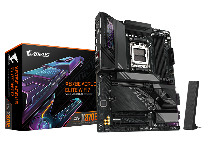 GIGABYTE X870E AORUS ELITE WIFI7 DDR5 HDMI TYPE-C PCIE 5.0 AM5 ATX