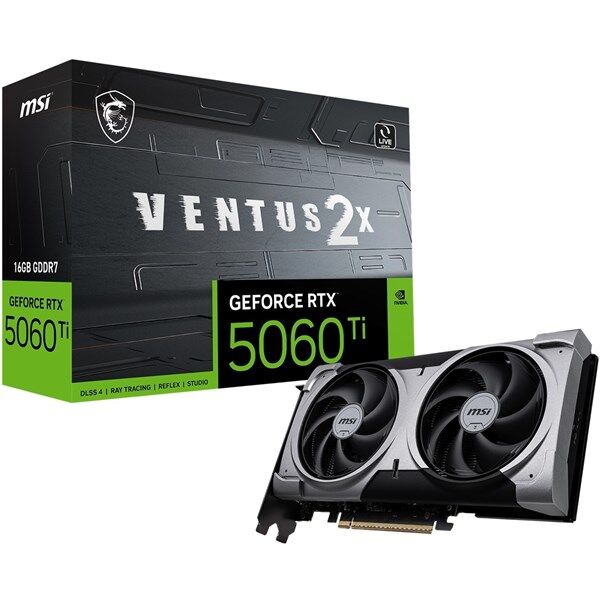 MSI 16GB RTX5060TI VENTUS 2X PLUS GDDR7 128bit HDMI-DP PCIE 5.0