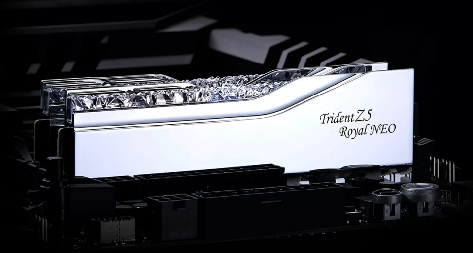 GSKILL 96GB (2X 48GB) DDR5 6000MHZ CL30 RGB DUAL KIT PC RAM TRIDENT Z5 NEO ROYAL SILVER F5-6000J3036F48GX2-TR5NS