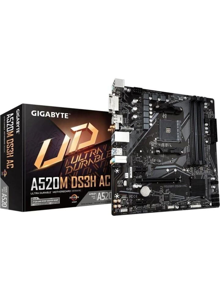 GIGABYTE A520M-DS3H-AC DDR4 HDMI DP PCIE 4.0 AM4 mATX WIFI