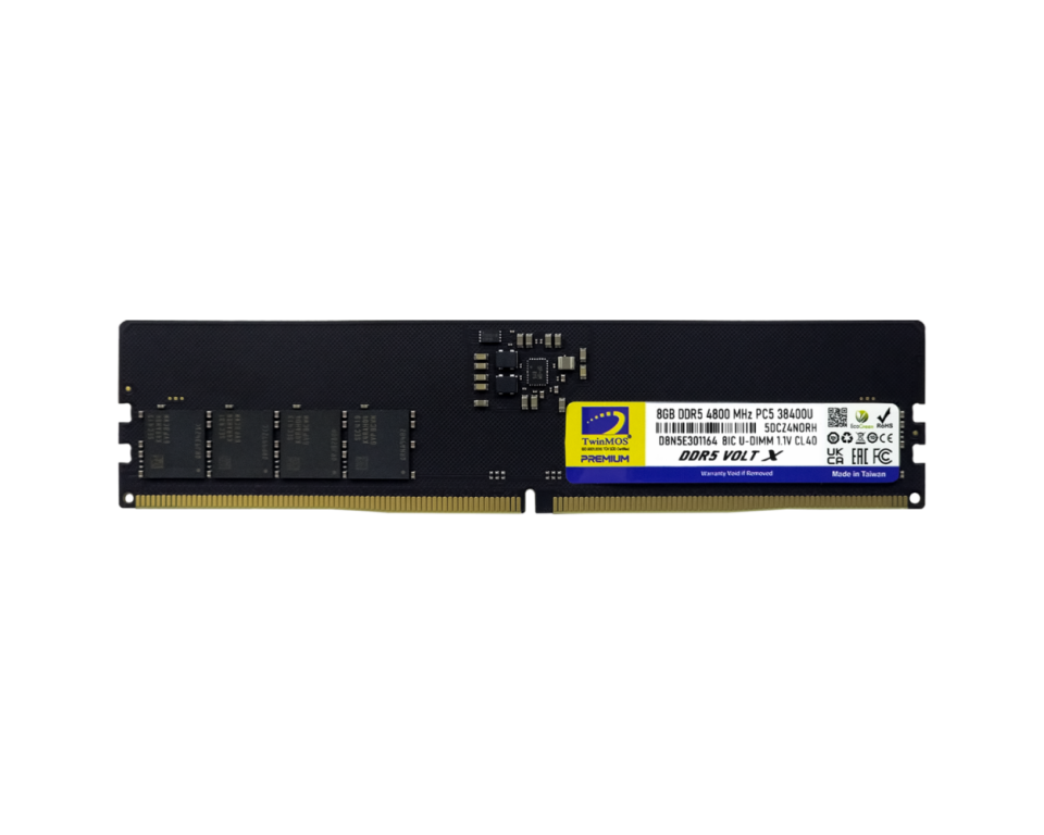 TWINMOS 8GB DDR5 4800MHZ CL40 PC RAM VOLTX TMD58GB4800U40