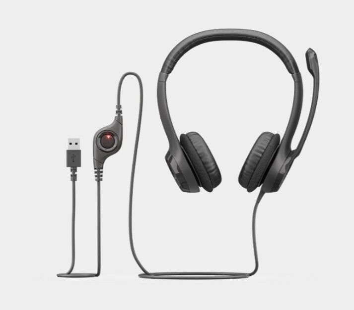 LOGITECH H390 USB Mikrofonlu Kulaklık Siyah Headset 981-000406