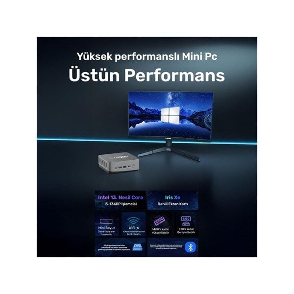 RAXIUS MP AD16 İ5 XE-134P001 CORE i5 1340P 16GB RAM 1TB NVME O/B UHD FDOS MINI PC