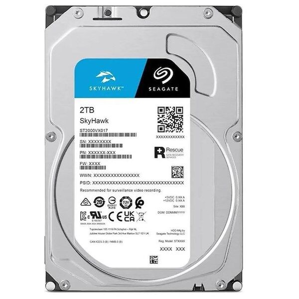 SEAGATE 3.5'' 2TB SKYHAWK ST2000VX017 5400 RPM 256MB SATA-3 Güvenlik Diski (Disti Garantili)