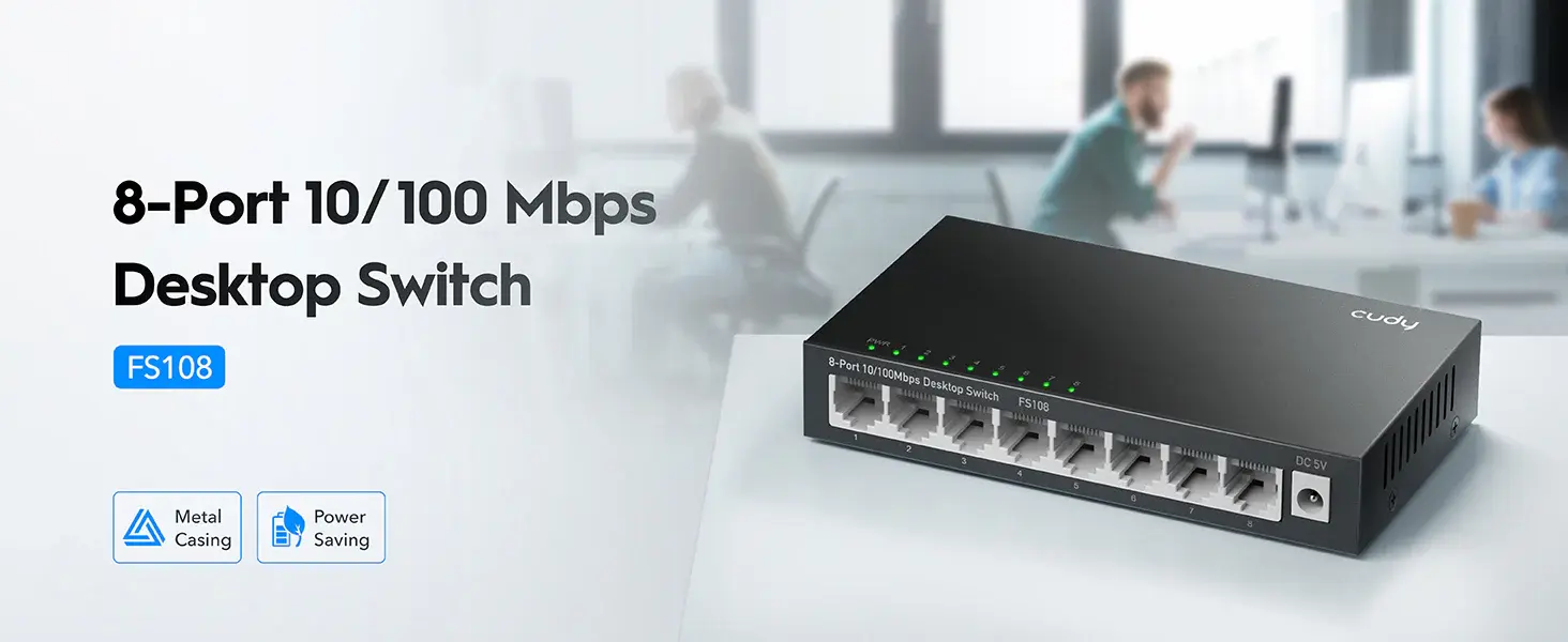 CUDY 8-Port 10/100 Mbps Desktop Switch