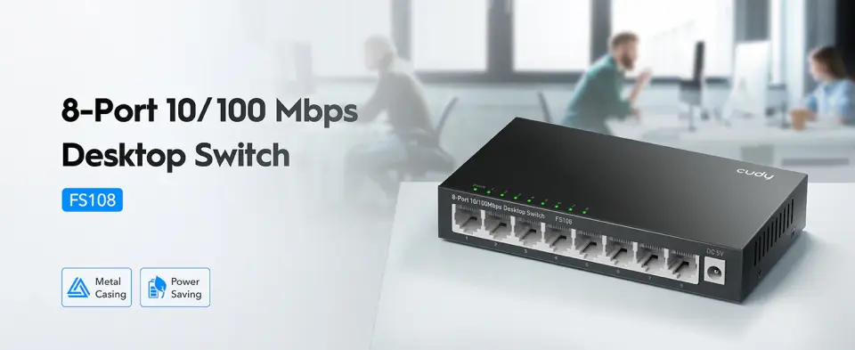 CUDY 8-Port 10/100 Mbps Desktop Switch