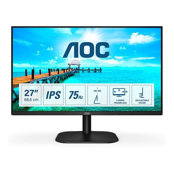 AOC 27'' IPS 27B2DA 4MS 75HZ HDMI-DVI EV OFİS TİPİ MONİTÖR 1920X1080
