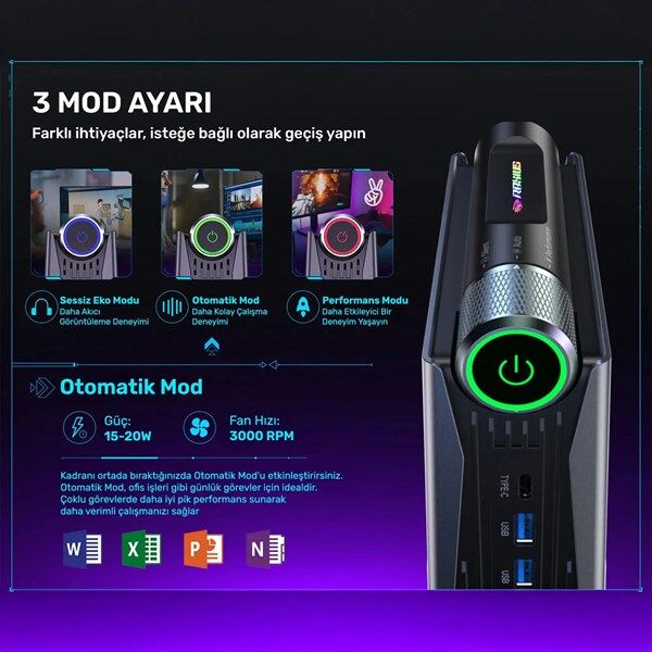 RAXIUS MP S3A R5 SD-743U001 RYZEN 5 7430U 16GB RAM 512GB NVME O/B UHD FDOS MINI PC