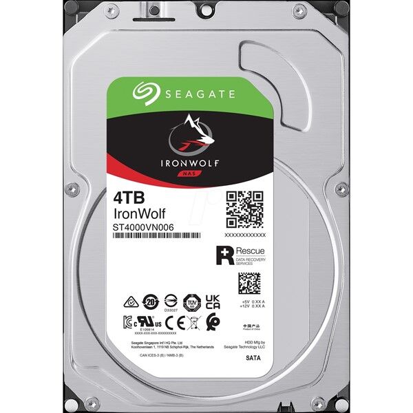 SEAGATE 3.5'' 4TB IRONWOLF ST4000VN006 5400 RPM 256MB SATA-3 NAS Diski