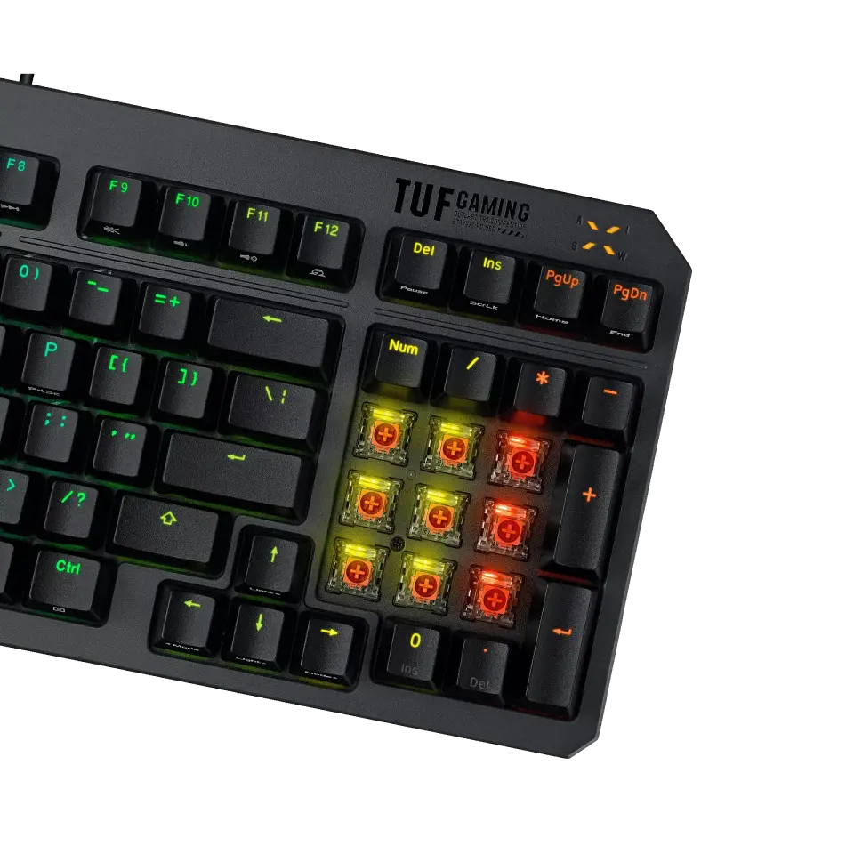 ASUS TUF GAMING K3 GEN II SIYAH SWITCH RGB OPTIK MEKANIK GAMING KLAVYE