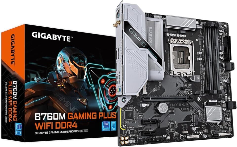 GIGABYTE GAMING PLUS B760M DDR4 HDMI DP PCIE 4.0 1700p mATX