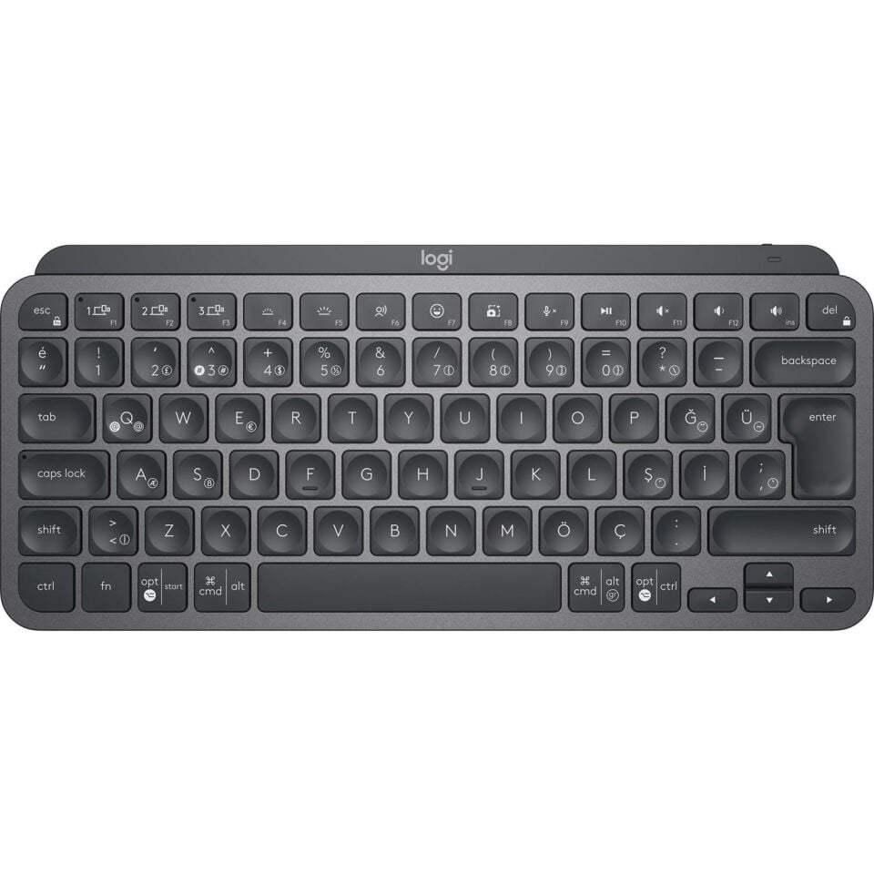 LOGITECH MX KEYS MINI MINIMALIST KABLOSUZ BLUETOOTH AYDINLATMALI Q TR KLAVYE SİYAH 920-010504