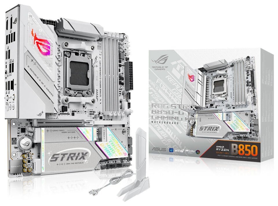 ASUS ROG STRIX B850-G GAMING WIFI7 DDR5 HDMI DP PCIE 5.0 AM5 mATX BEYAZ