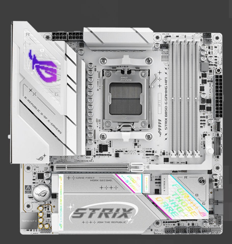 ASUS ROG STRIX B850-G GAMING WIFI7 DDR5 HDMI DP PCIE 5.0 AM5 mATX BEYAZ