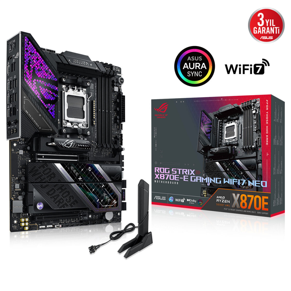 ASUS ROG STRIX X870E-E GAMING WIFI7 NEO DDR5 HDMI PCIE 5.0 AM5 ATX Anakart