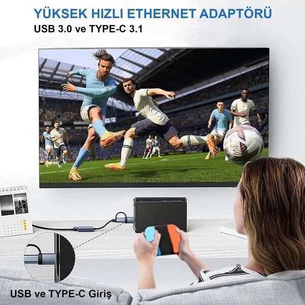 INCA IUTP-01T Gigabit TypeC-USB 3.0 Harici Ethernet