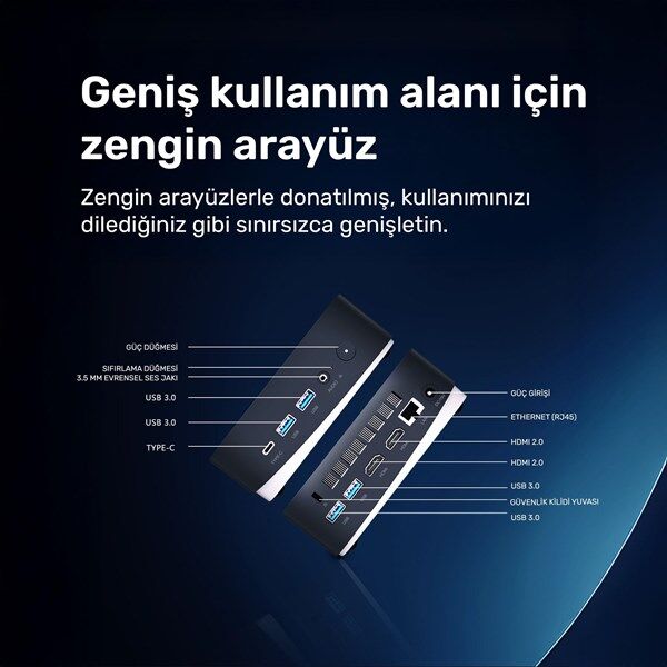 RAXIUS MP AD16 İ3 UHD13-315U001 CORE i3 1315U 16GB RAM 1TB SSD O/B UHD FDOS MINI PC