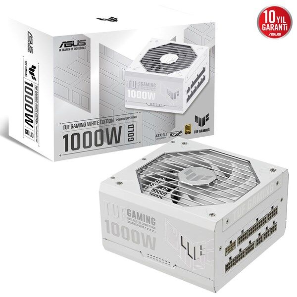 ASUS 1000W 80+ GOLD TUF GAMING TAM MODÜLER POWER SUPPLY BEYAZ