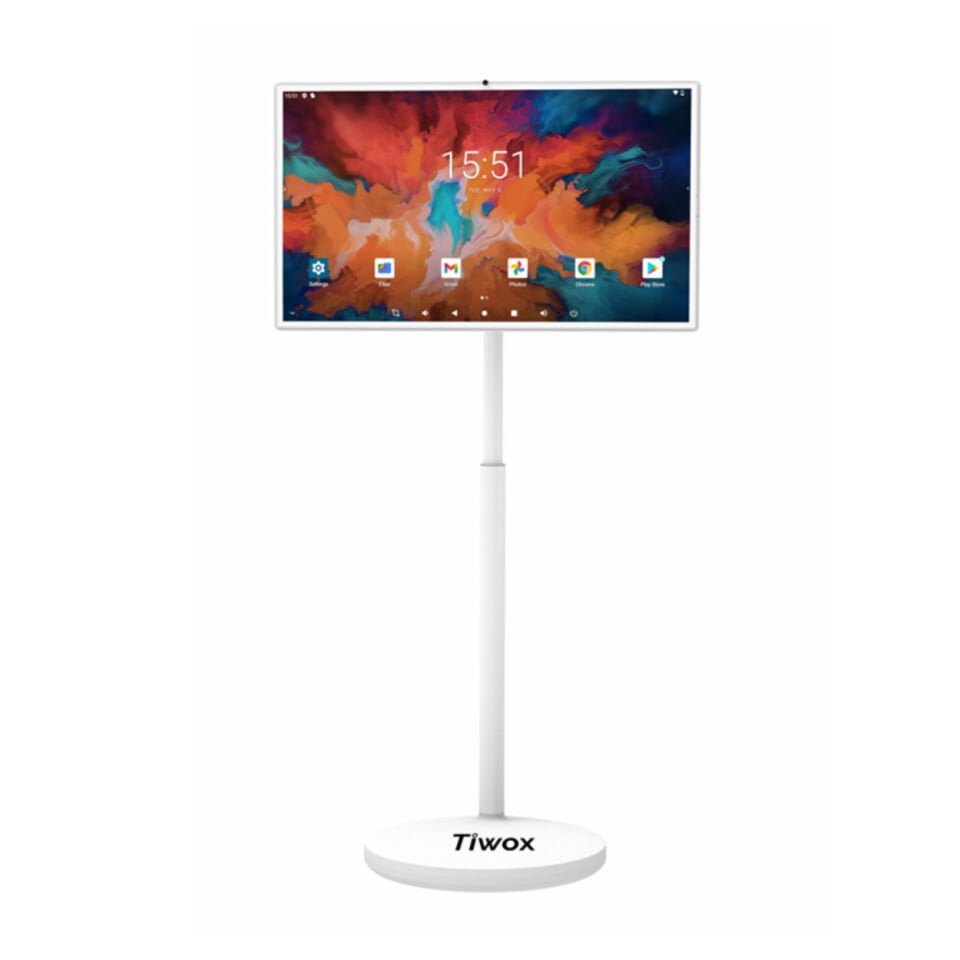 Tiwox KSK-3200 32'' Led Panel 8/128GB Beyaz Ayaklı Taşınabilir Android Kiosk TV