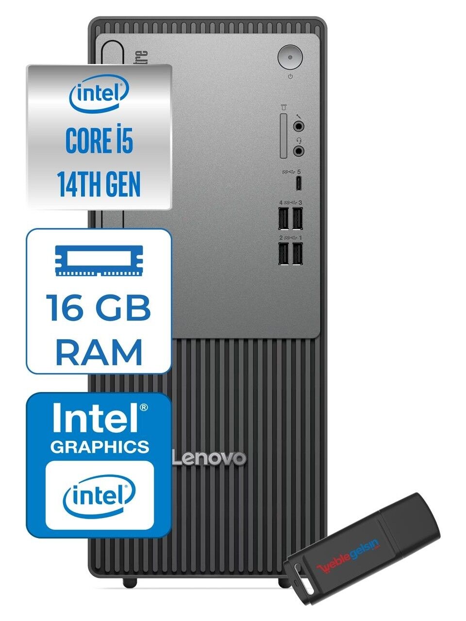 LENOVO PC NEO 50T THINKCENTRE 12UAS1CF00 I5-14400 16GB 512SSD DOS