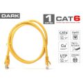 Dark Dk-Cb-Nt6u100y 1Mt Utp Cat6 Patch Kablo Sarı Awg24/7