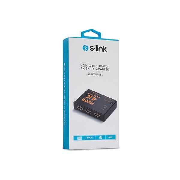L-HSW4K33 3port HDMI (giriş) 1port HDMI (çıkış) 4K HDMI Switch