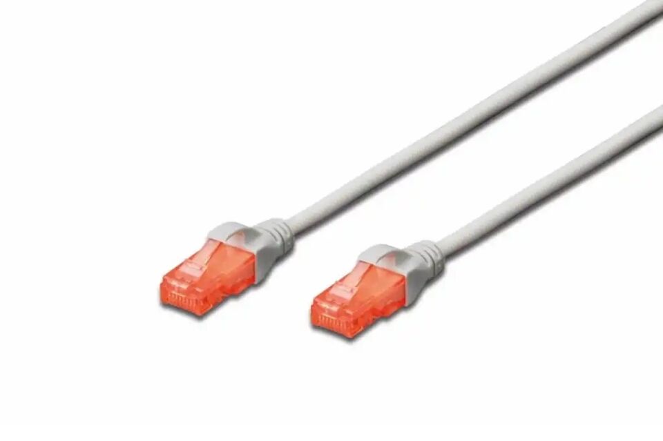 DIGITUS 0.5metre CAT6 Utp DK-1617-005 Gri Patch Kablo (10'lu Paket)