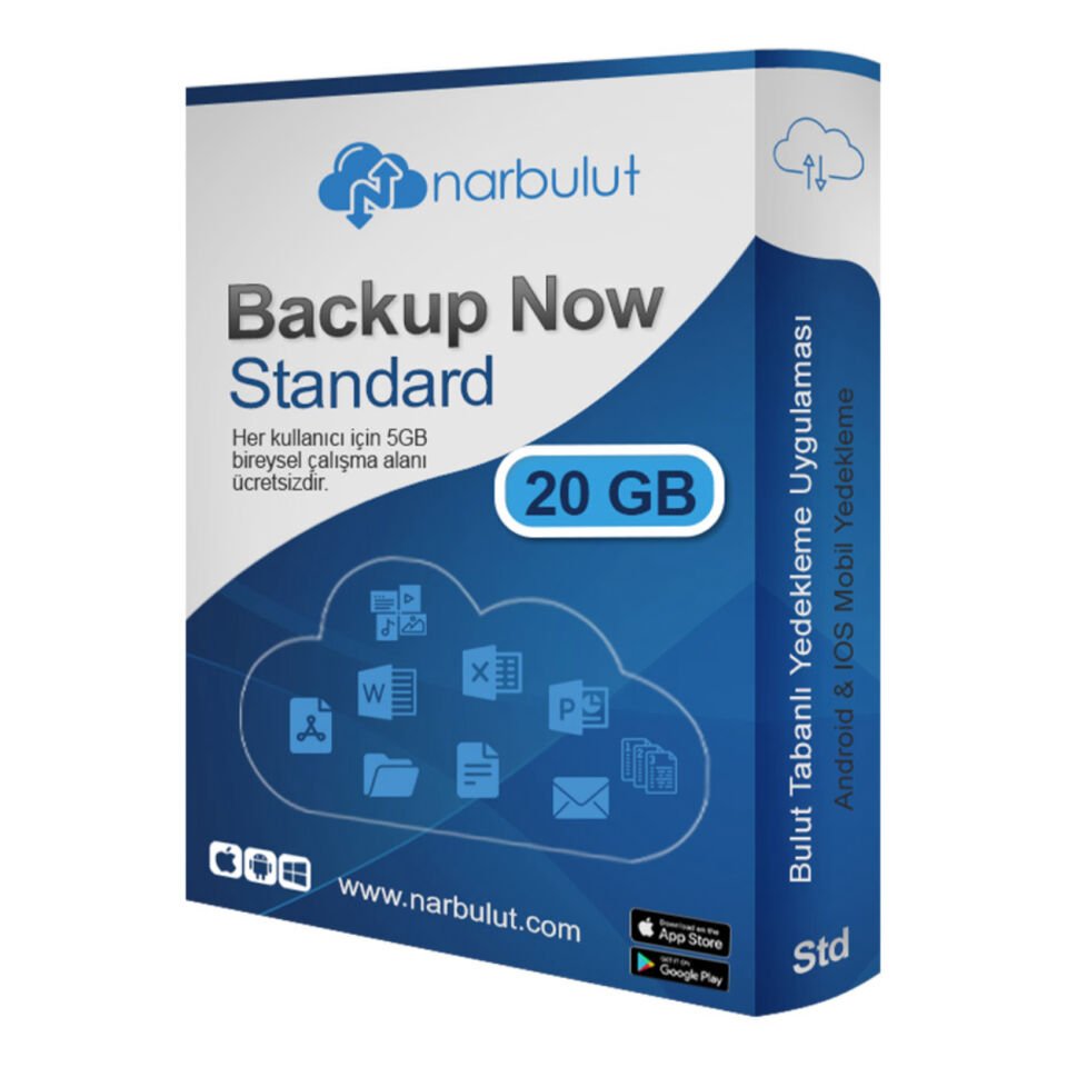 NARBULUT Backup Now Standart Edition 20GB Lisans 1yıl 1kullanıcı basic support is included.