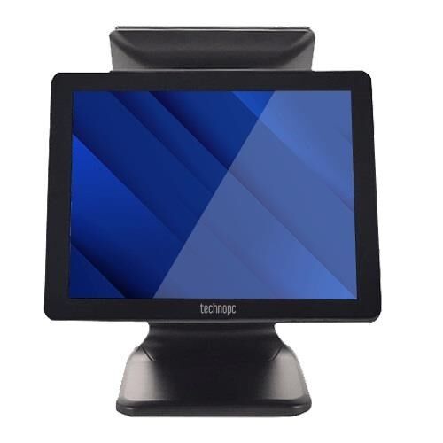 TECHNOPC 15'' DOKUNMATIK (İKİ EKRANLI) PO15B10I36U10 PCAP CORE i3 6.Nesil-4GB RAM-64GB SSD-FDOS POS PC