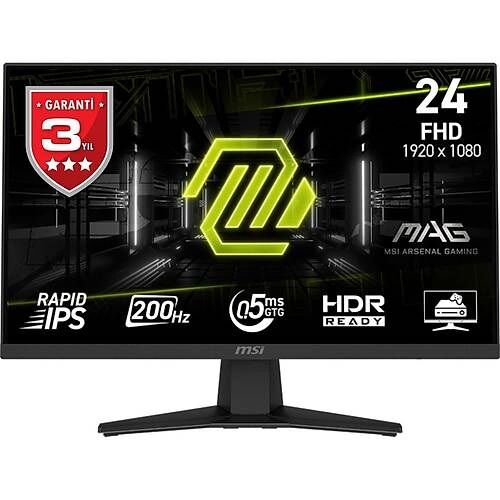 MSI 23.8'' IPS MAG 244F 0.5MS 144Hz HDMI Gaming Monitör