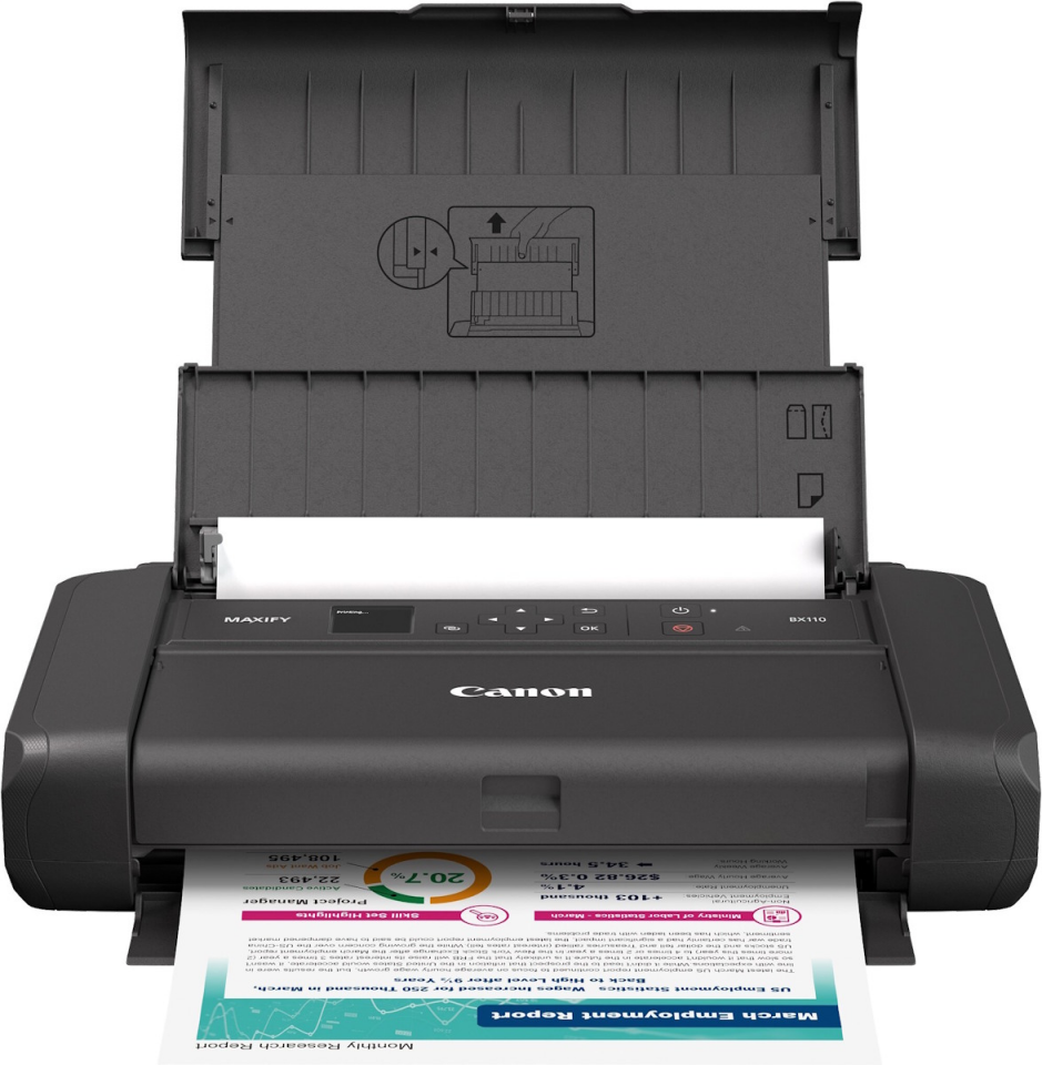 CANON A4 MAXIFY BX110 Renkli Taşınabilir Bataryalı Yazıcı Usb,Wıfı Kablosuz