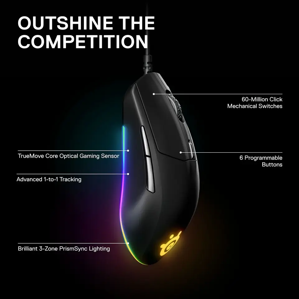 STEELSERIES RIVAL 5 RGB KABLOLU OYUNCU MOUSE SSM62551