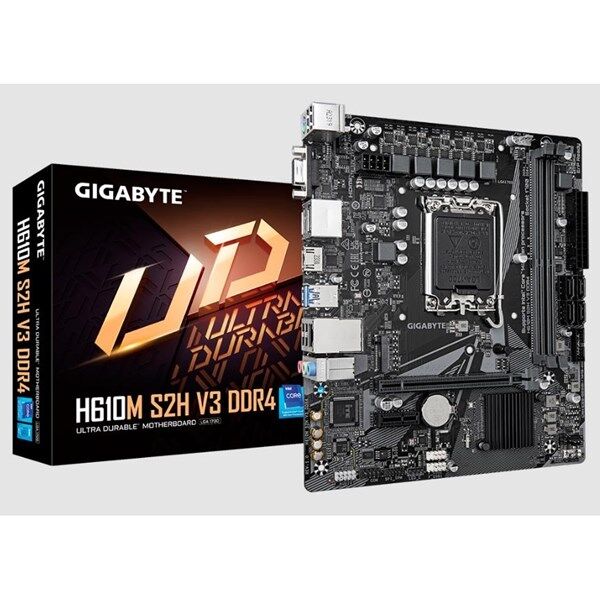 GIGABYTE H610M-S2H v3 DDR4 HDMI DP PCIe 16X v4.0 1700p mATX