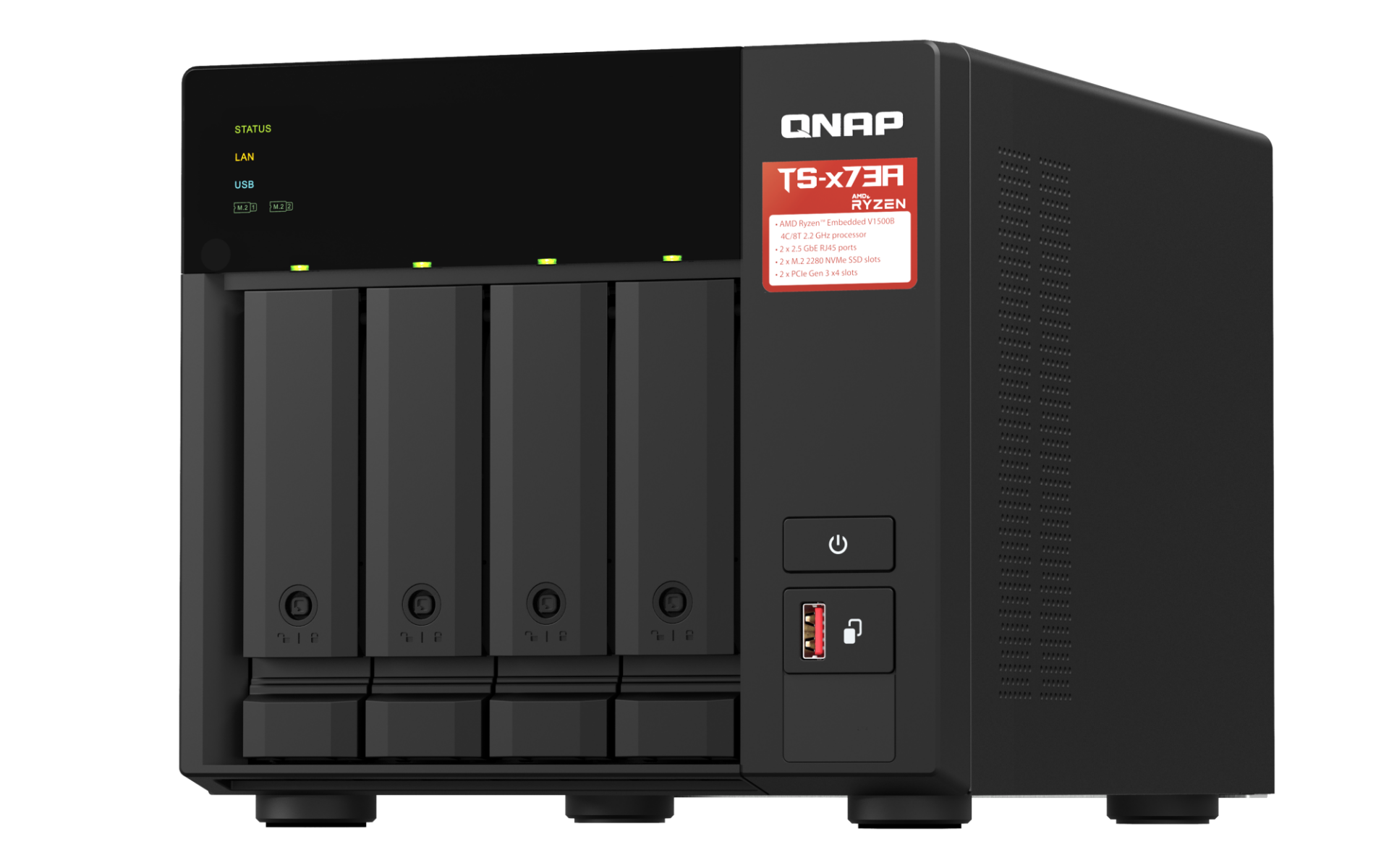 QNAP 4diskli Ryzen V1500B-16GB RAM-2-2.5GbE Nas Server TS-473A (54053)
