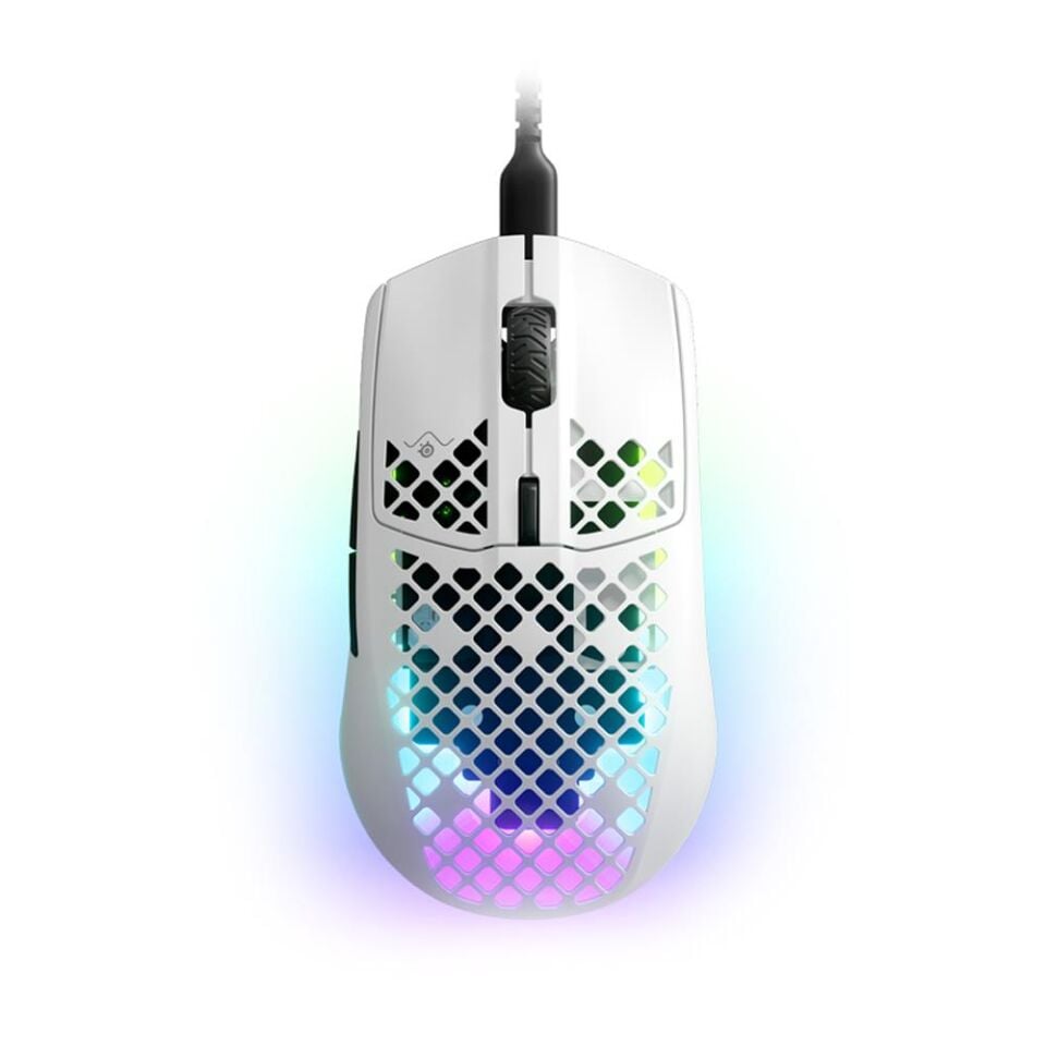 STEELSERIES AEROX 3 SNOW (2022) ULTRA HAFİF 59G. TRUEMOVE CORE SENSÖR KABLOLU MOUSE