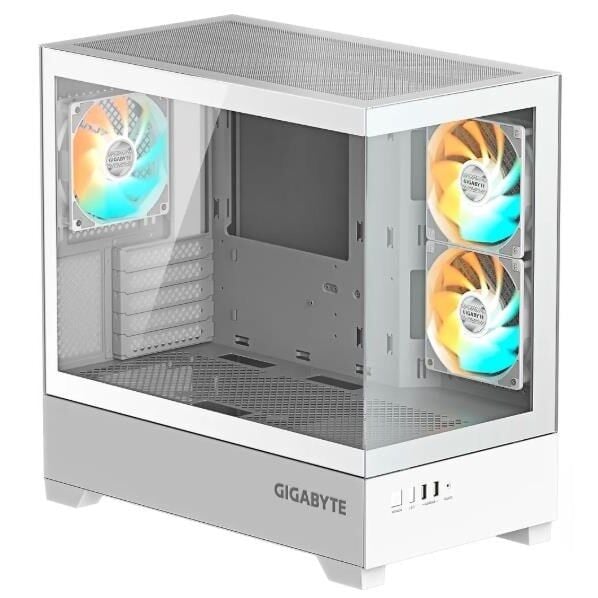 GIGABYTE GB-C201PI PANORAMIK GAMING MID-TOWER PC KASASI BEYAZ 360MM SIVI SOĞUTUCU DESTEĞİ