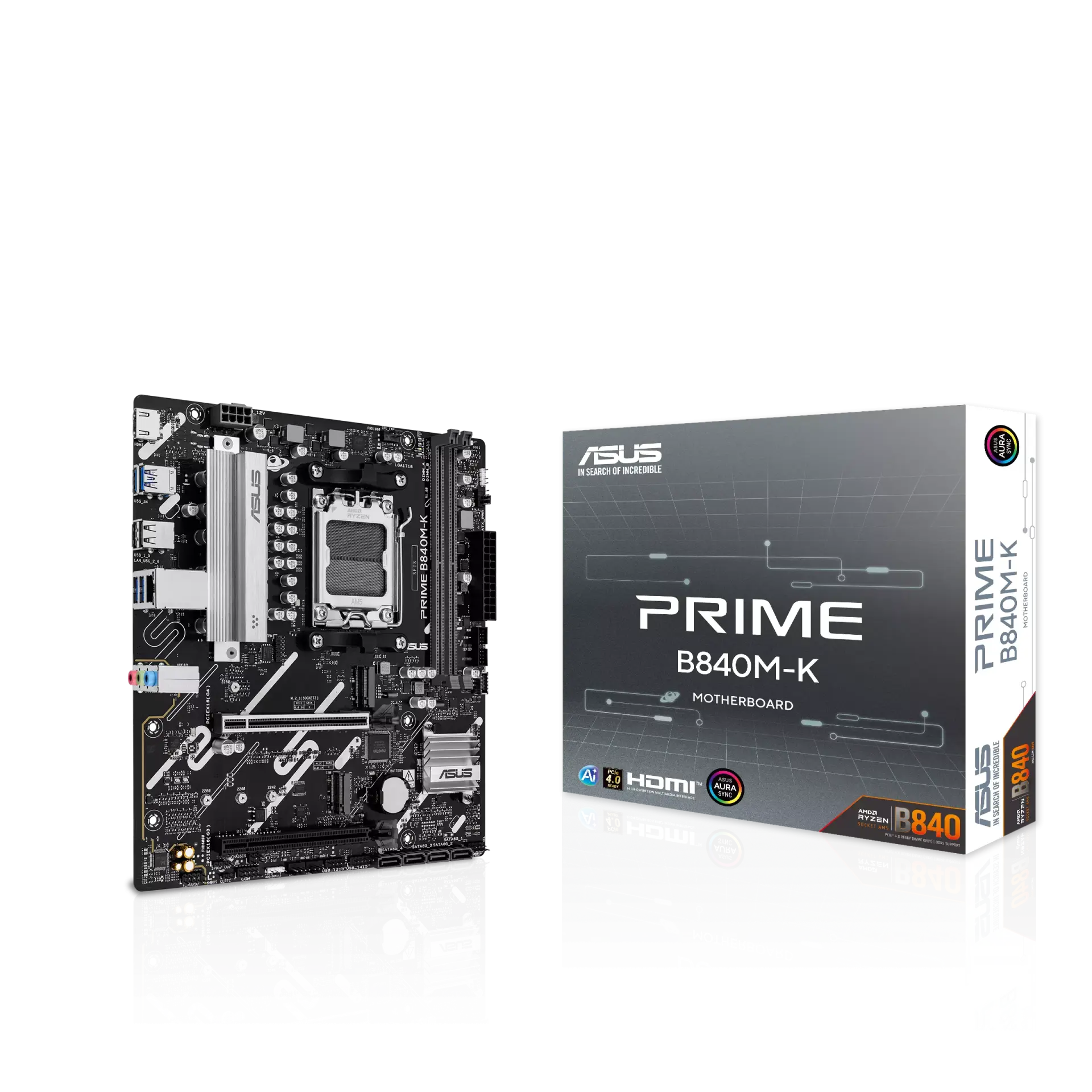 Asus PRIME B840M-K AMD AM5 DDR5 8000+ HDMI 2xM2 USB3.2 mATX