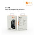 LENOVO LECOO WS210 Kablosuz + Bluetooth Sessiz Şarjlı 1600dpi Optic Siyah Mouse