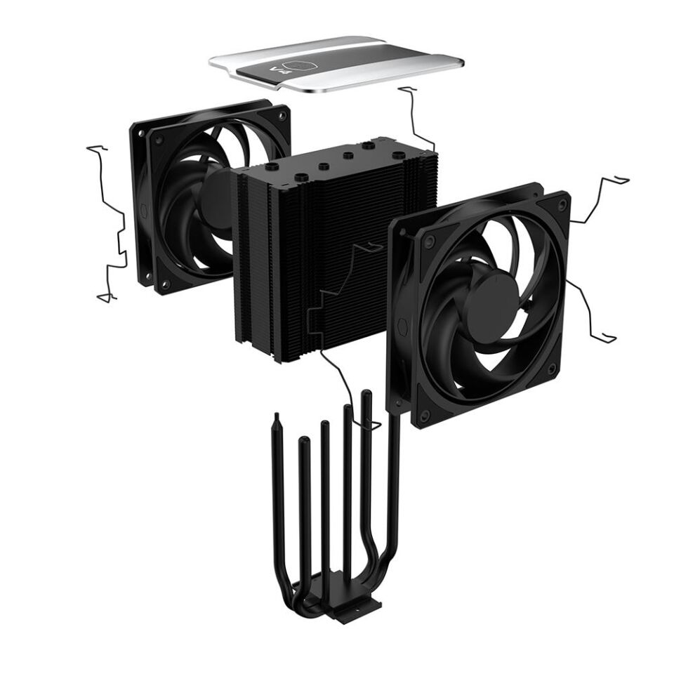 Cooler Master V4 ALPHA 3DHP Black 2x120mm CPU Soğutucusu 1851/AM5