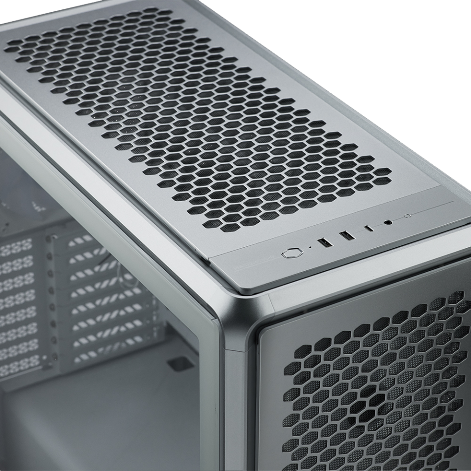 Cooler Master MasterFrame 600 TG Gümüş Gri ARGB Alüminyum ATX Kasa PSU YOK