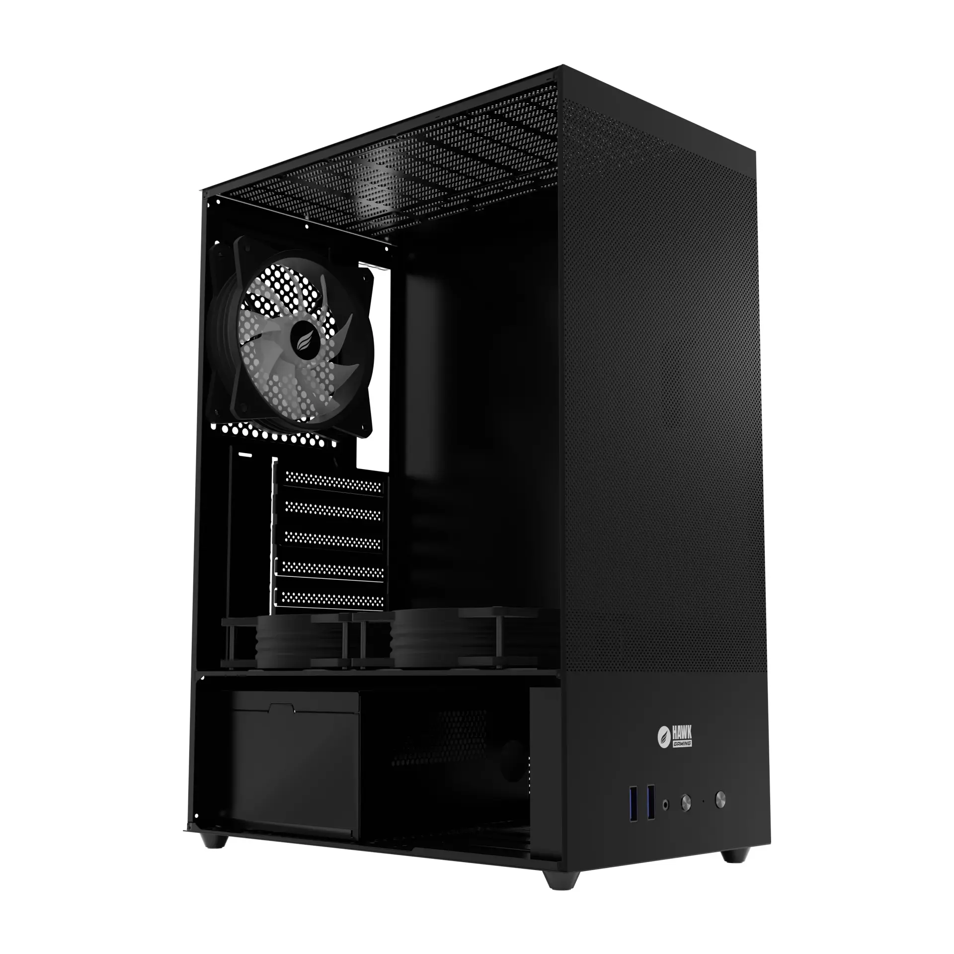 HAWK HC310-600W GAMING HC310 600W RGB MESH MICRO ATX MİNİ TOWER SİYAH GAMING KASA