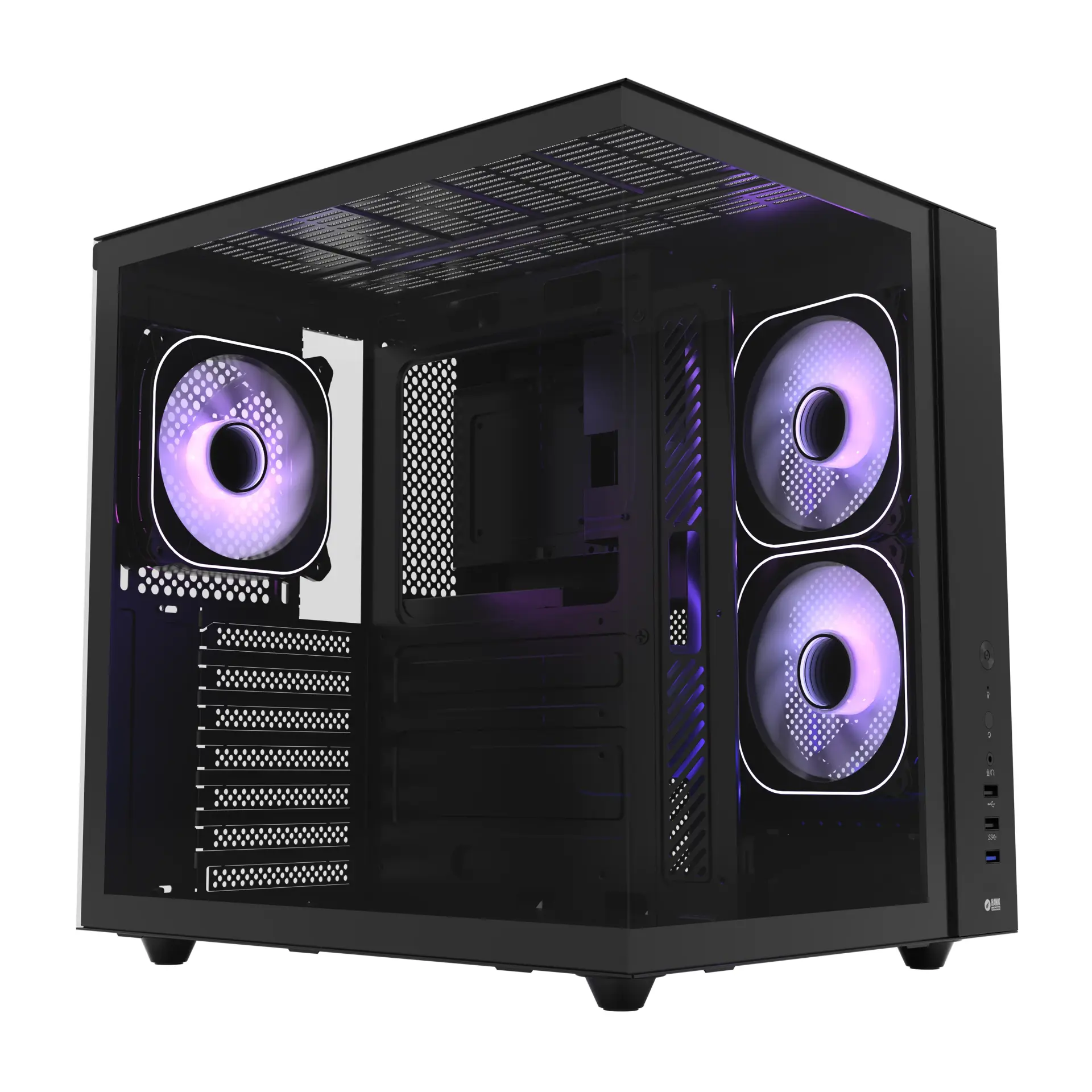 HAWK HC510-650W GAMING HC510 650W 80+ BRONZE ARGB AKVARYUM ATX MID TOWER SİYAH GAMING KASA