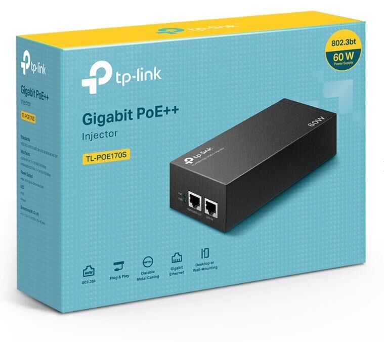 TP-LINK TL-POE170S GIGABIT 48VOLT 60WATT PoE Adaptör