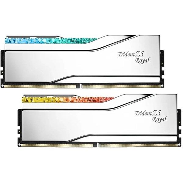 GSKILL 48GB (2X 24GB) DDR5 8400MHZ CL40 RGB DUAL KIT PC RAM TRIDENT Z5 ROYAL SILVER F5-8400J4052G24GX2-TR5S