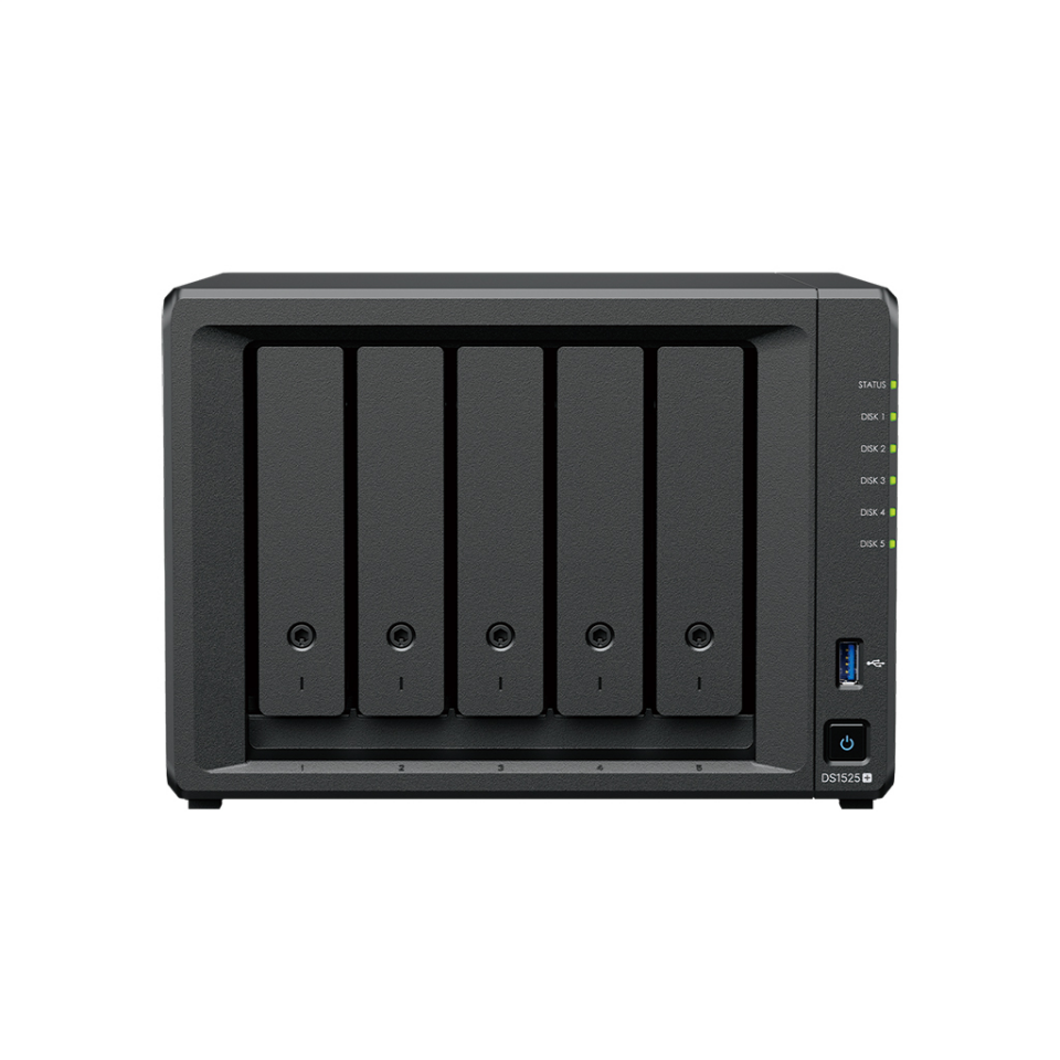 SYNOLOGY 5diskli Ryzen V1500B 32GB RAM-2.5Gbe Nas Server DS1525 PLUS (9845)
