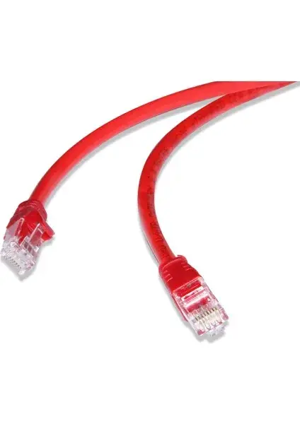 FLAXES FNK-601K 1MT CAT6 Patch Network Kablo Kırmızı