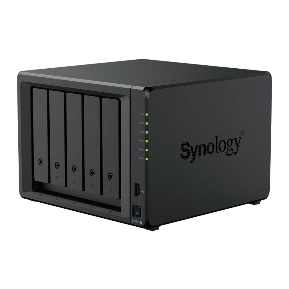 SYNOLOGY 5diskli Ryzen V1500B 8GB RAM-2.5Gbe Nas Server DS1525 PLUS