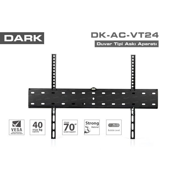 DARK 37/70'' DK-AC-VT24 Sabit Siyah Monitör,TV Askı Aparatı
